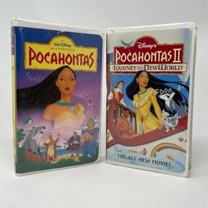 Walt Disney VHS Lot Pocahontas and Pocahontas II Journey to a New World